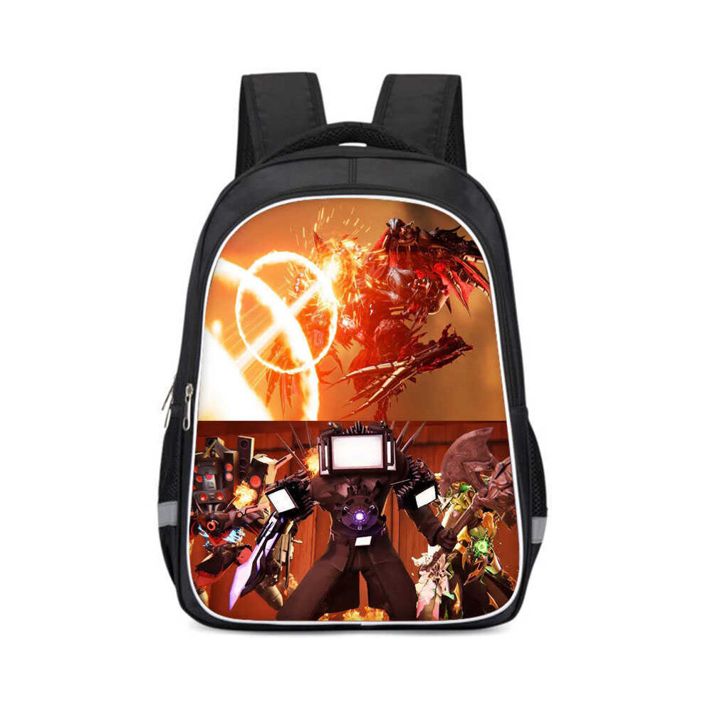 (21, Double Small) Spacious Double Layer Backpack For Schoolboys With Playful Anime Characters And Patterns-image-OPC-PFGHNV6-NEW
