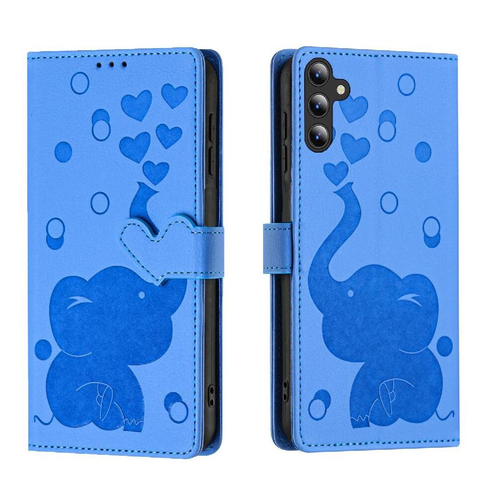 (Blue) Flip Case For Samsung Galaxy A25 5G Kickstand Premium Leather Three Card Slots Blue 764762803575