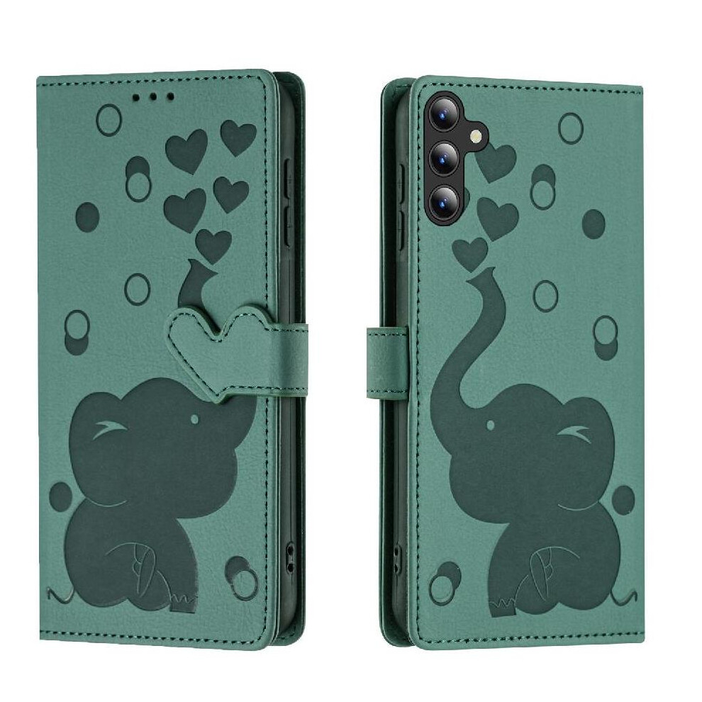 (Green) Flip Case For Samsung Galaxy A15 4G/5G Three Card Slots Premium Leather Kickstand Green 764762803797