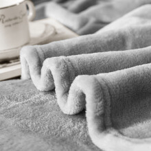 (SILVER, SUPER KING) SOFT FAUX FUR FLEECE BLANKET SOFA BED GREY THROW