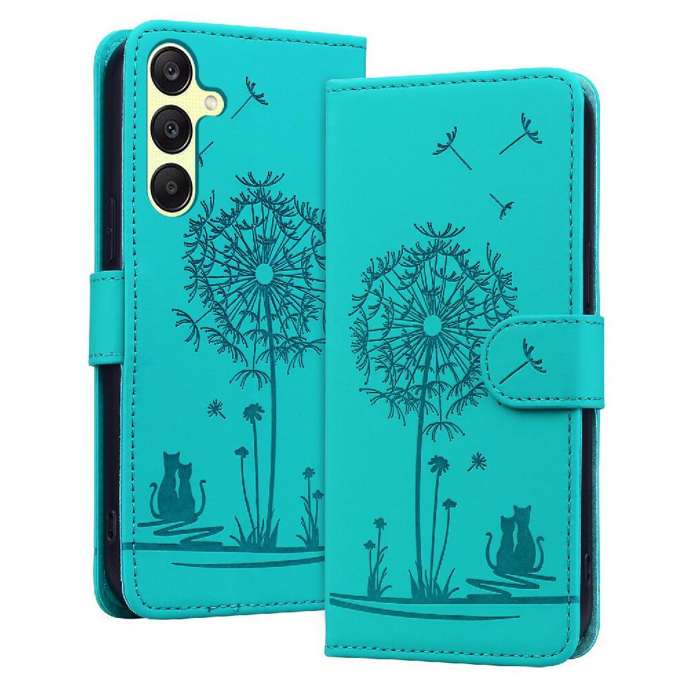 (Green) Flip Case For Samsung Galaxy A25 Premium Leather Kickstand Three Card Slots Stand Green 764762804244