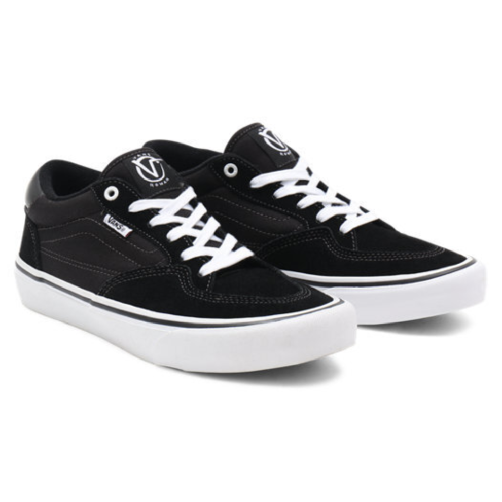 (US 13) Vans Mens Rowan Pro Zorilla Shoes Slip-Resistant Lightweight - Black/White