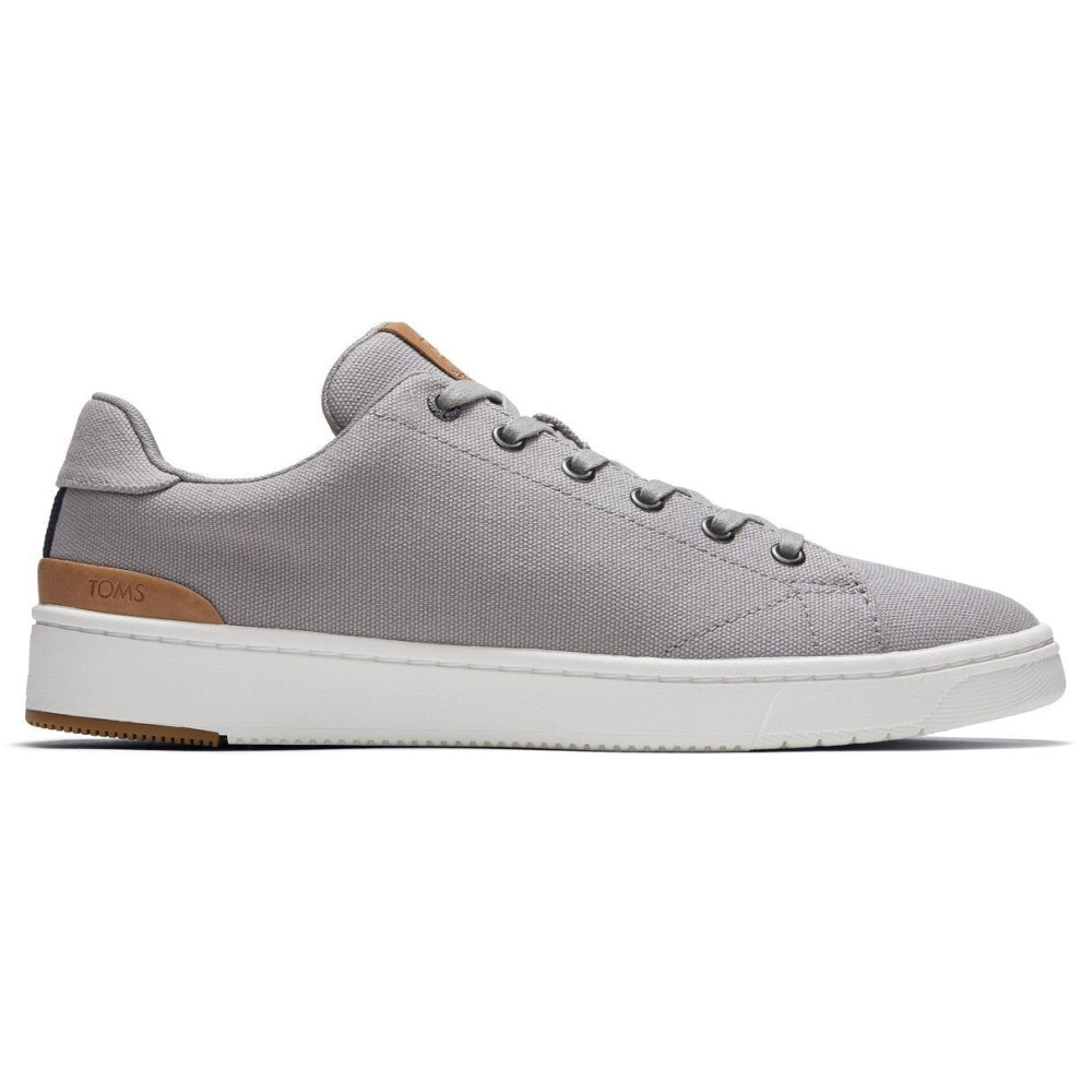 (US 8) TOMS Mens Canvas Casual Shoes Lace Up Sneakers - Grey