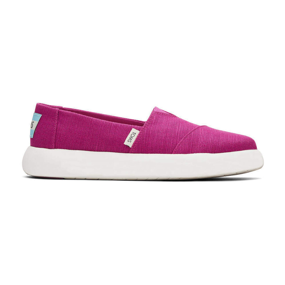 (US 8) TOMS Womens Canvas Slip On Shoes Sneakers Flats Platform Espadrilles - Fuchsia Pink