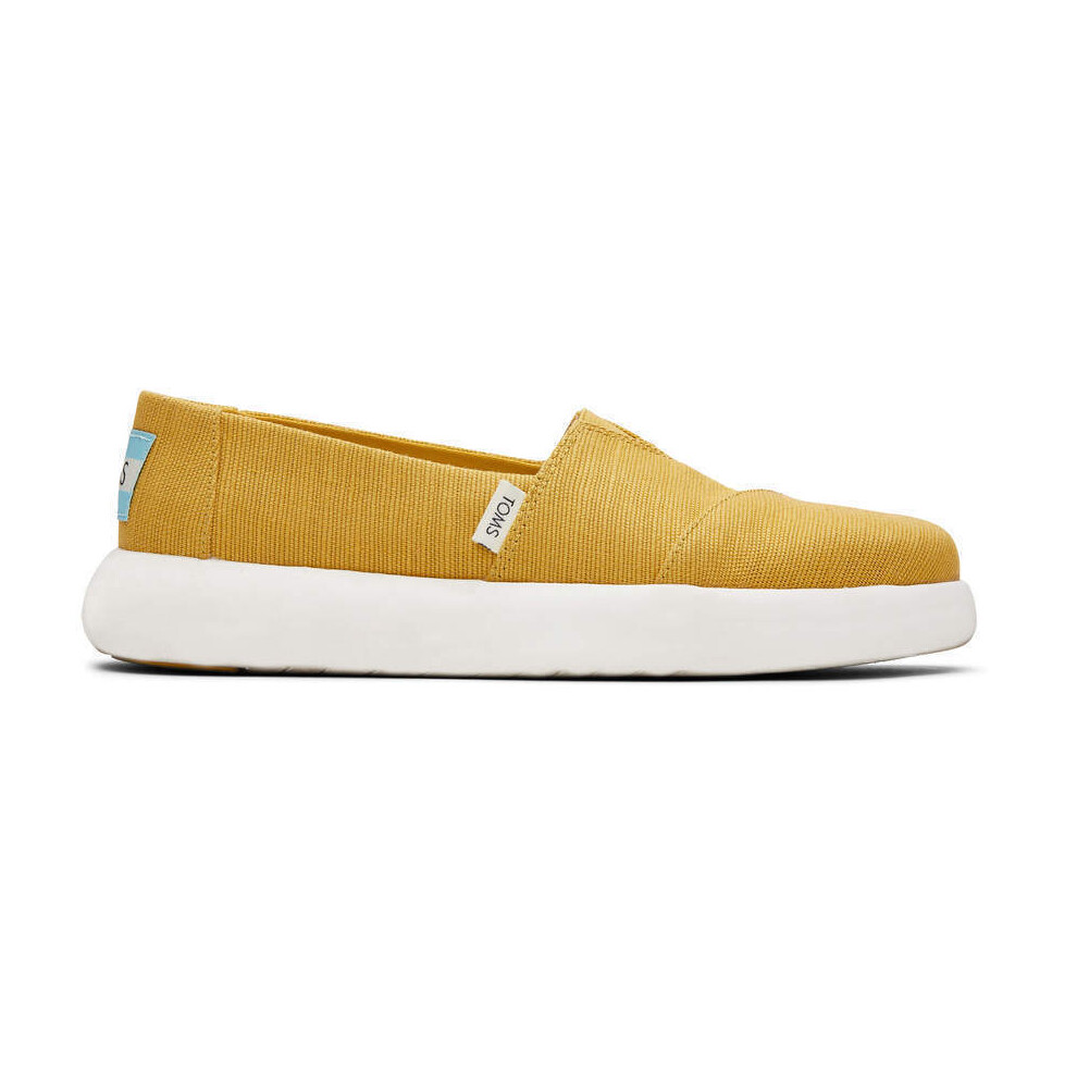 (US 9) TOMS Womens Canvas Slip On Shoes Sneakers Flats Alpargata Espadrilles - Mustard