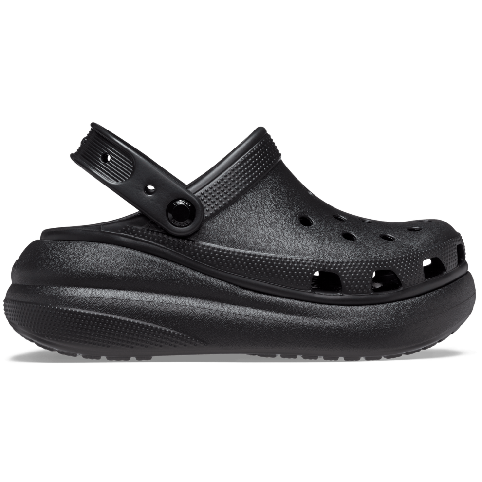 (Mens US 12 / Womens US 14) Crocs Classic Crush Platform Clog Sandals - Black