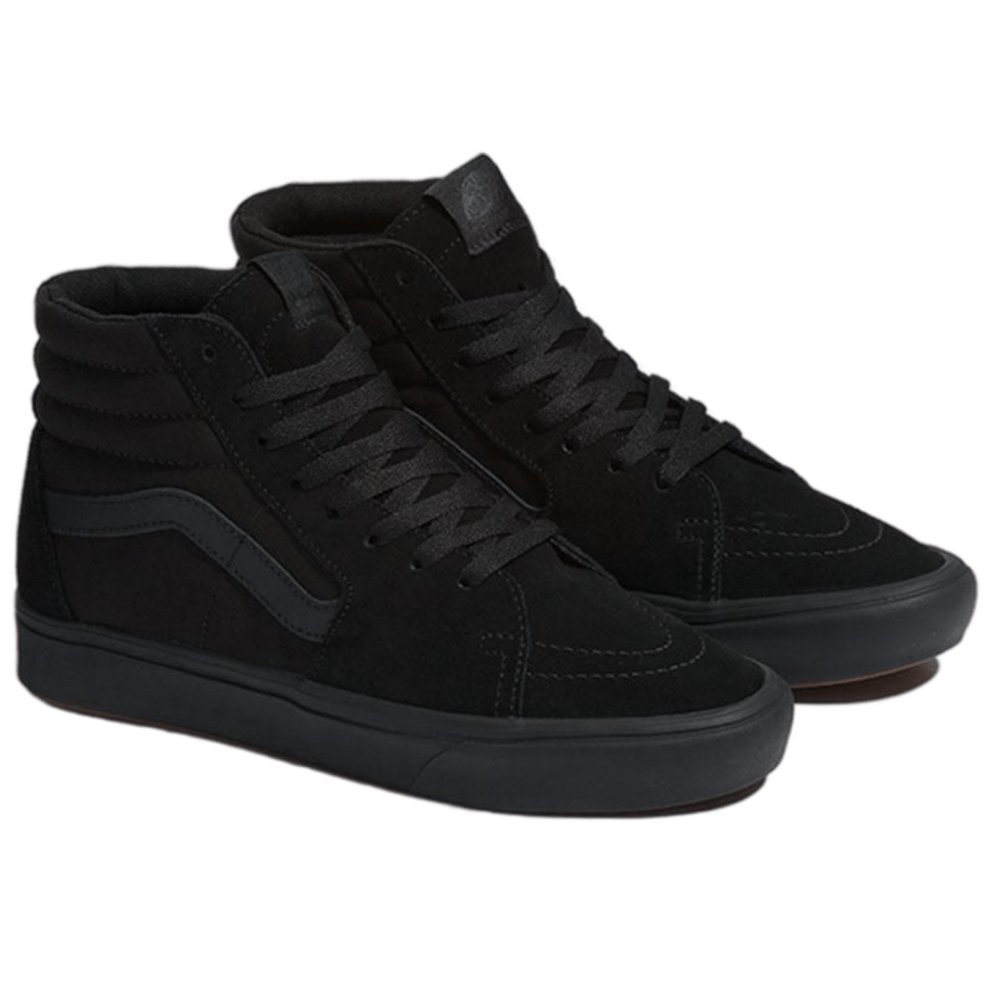 (US 6) Vans Mens High Top Comfy Cush Sk8-Hi Shoes Boots Sneakers Casual - Black/Black