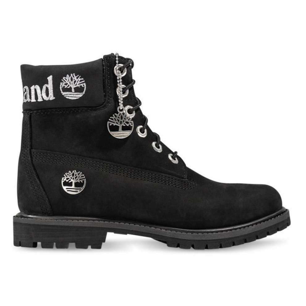 (US 6) Timberland Womens Premium 6 Inch Leather Waterproof Boot - Black Nubuck