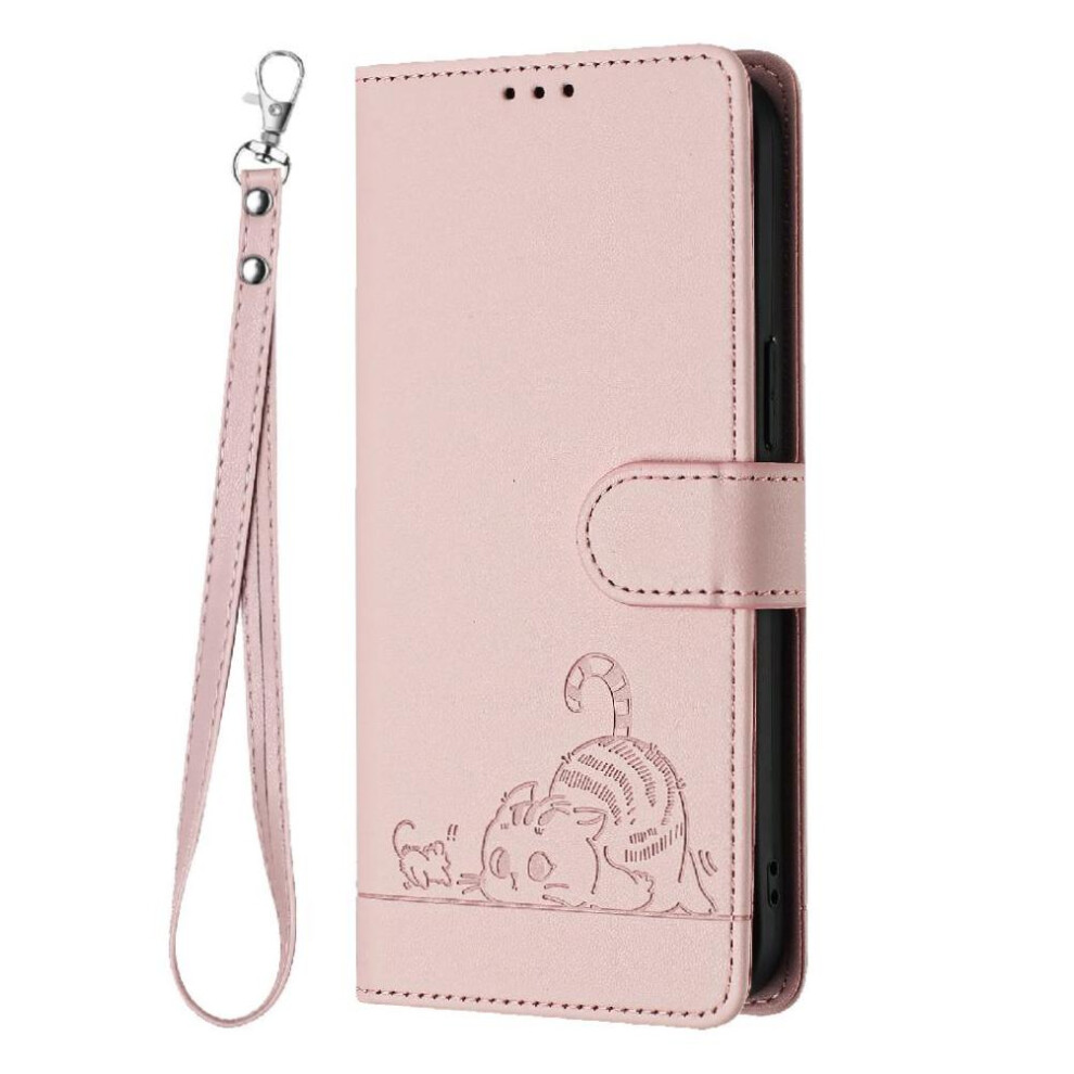 (Pink) Case For Samsung Galaxy A14 5G/4G Wallet Flip Cover Card Slot Holder Kickstand Cat Rfid Pink 764762814045