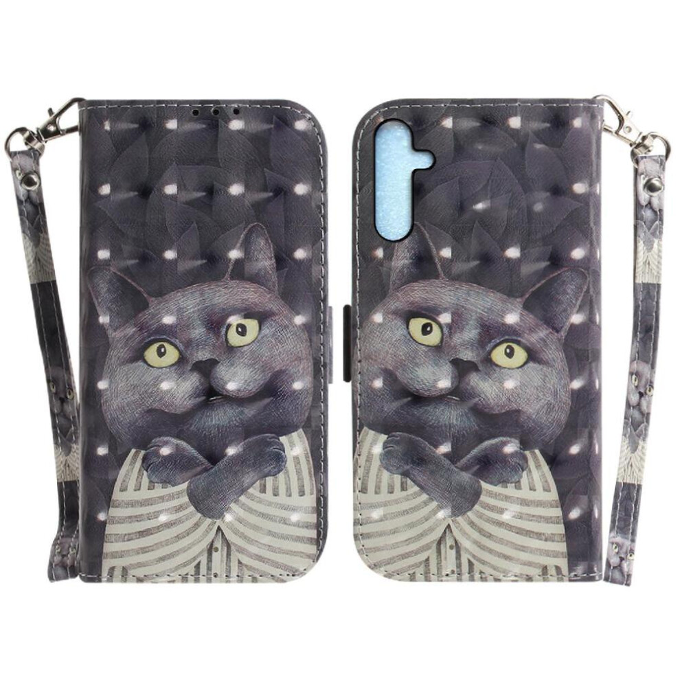 (C2) 3D Painted Protective Case For Samsung Galaxy A25 5G Wallet Lanyard Card Slots Magnetic Closure Pu Leather 764762815189