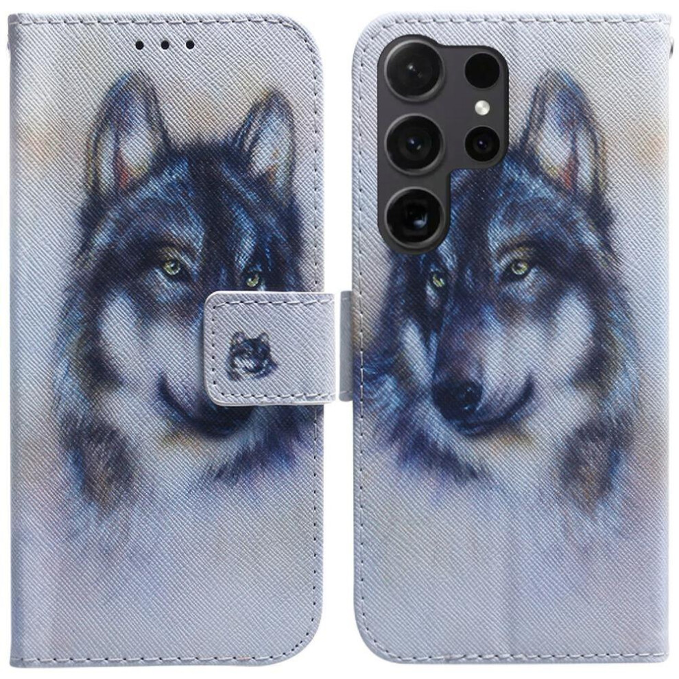 (C1 ) Flip Case For Samsung Galaxy S24 Ultra Pu Leather Card Slots Wallet Magnetic Closure Painted 764762817688