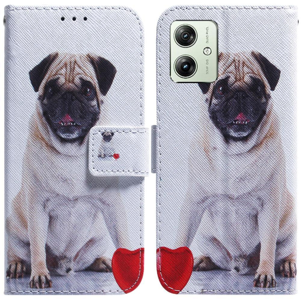 (C5 ) Flip Case For Motorola Moto G54 Card Slots Magnetic Closure Pu Leather Painted Wallet 764762818418