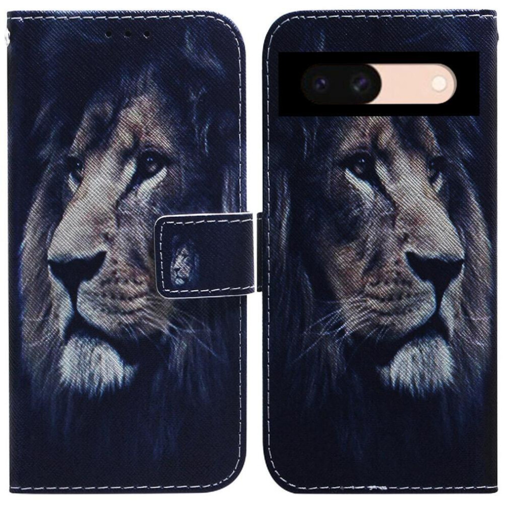 (C6) Flip Case For Google Pixel 8A Painted Card Slots Magnetic Closure Pu Leather Wallet 764762818517