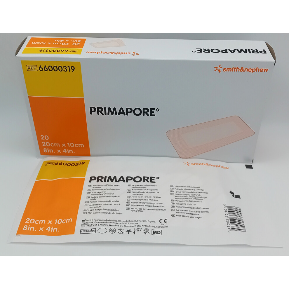 Primapore 20cm x 10cm Box of 20 - REF: 66000319