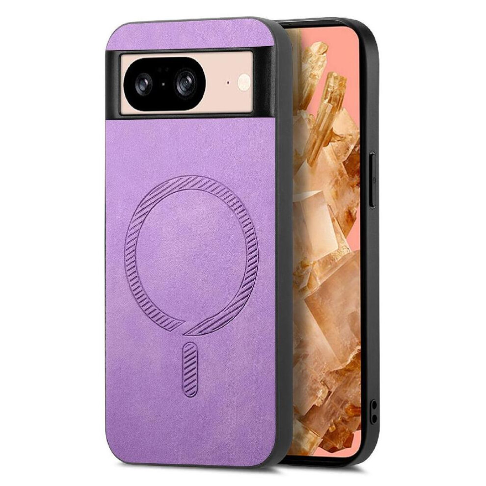 (Purple) Flip Case For Google Pixel 8A Lightweight Magsafe Car Mounts Wireless Charging Slim Purple 764762820510