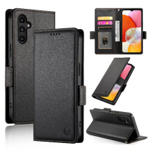 (Black) Flip Case for Samsung Galaxy A14 Daily Use Business Card Slots Flip Wallet