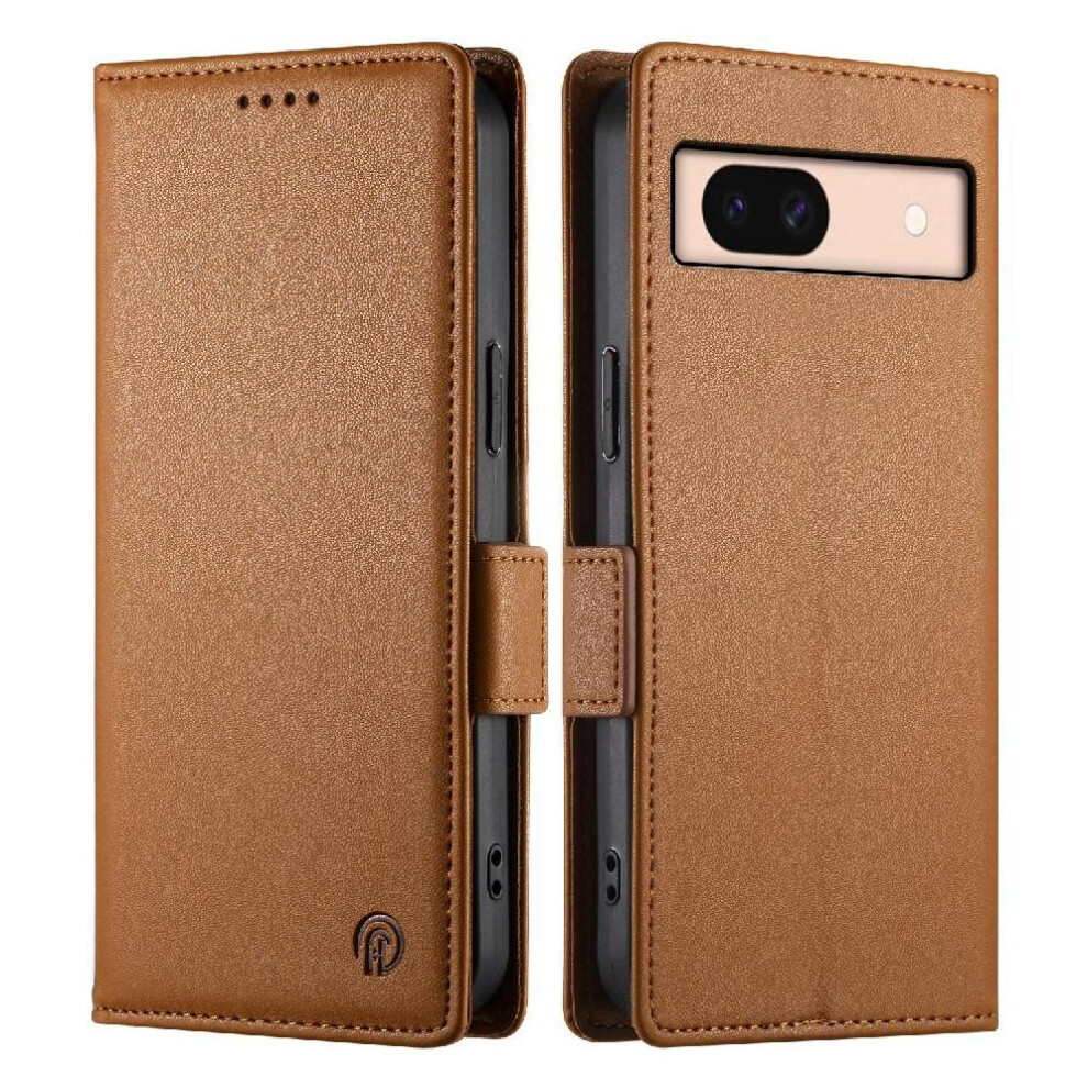 (Brown) Flip Case For Google Pixel 8A Flip Card Slots Daily Use Business Wallet Brown 764762821333