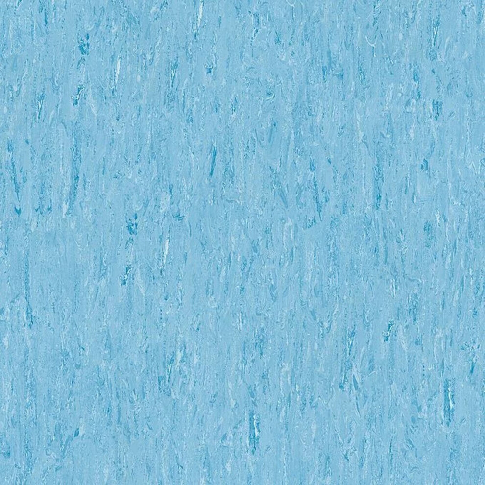 (Glacier Blue 8450, 14M(45'11") X 2M(6'6")-28Mâ²) Heavy-Duty Tile Effect Commercial Vinyl Flooring 9506362656776