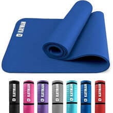 KAYMAN Yoga Mat 183cm x 60cm Multi-Purpose Extra Thick Foam Exercise Mats, Blue