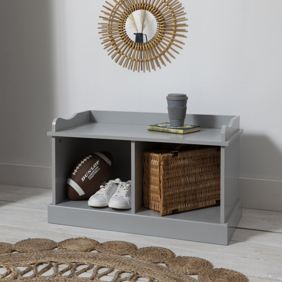 (Stockholm Storage Bench in Silk Grey) Stockholm Storage Bench