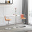 Homcom HOMCOM 60cm Adjustable Height Round Bar Table with Swivel Top White 18
