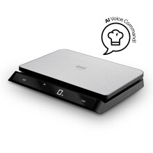 Good Food in partnership with Tower Digital Intelli Kitchen Scale, USB Rechargeable, 15kg Capacity, Black & Stainless Steel GF876009