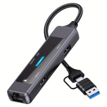 Adaptér USB 3.0 na Ethernet Viacportová dokovacia stanica USB C 5 v 1 s adaptérom na čítanie kariet Ethernet Splitter typu 3.0