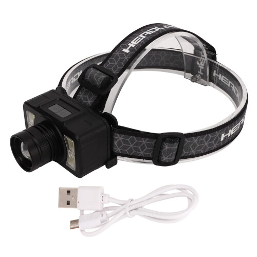 Headband Lamp, LED Practical Headlight Rechargeable Easy to Use for Home(Black) 1