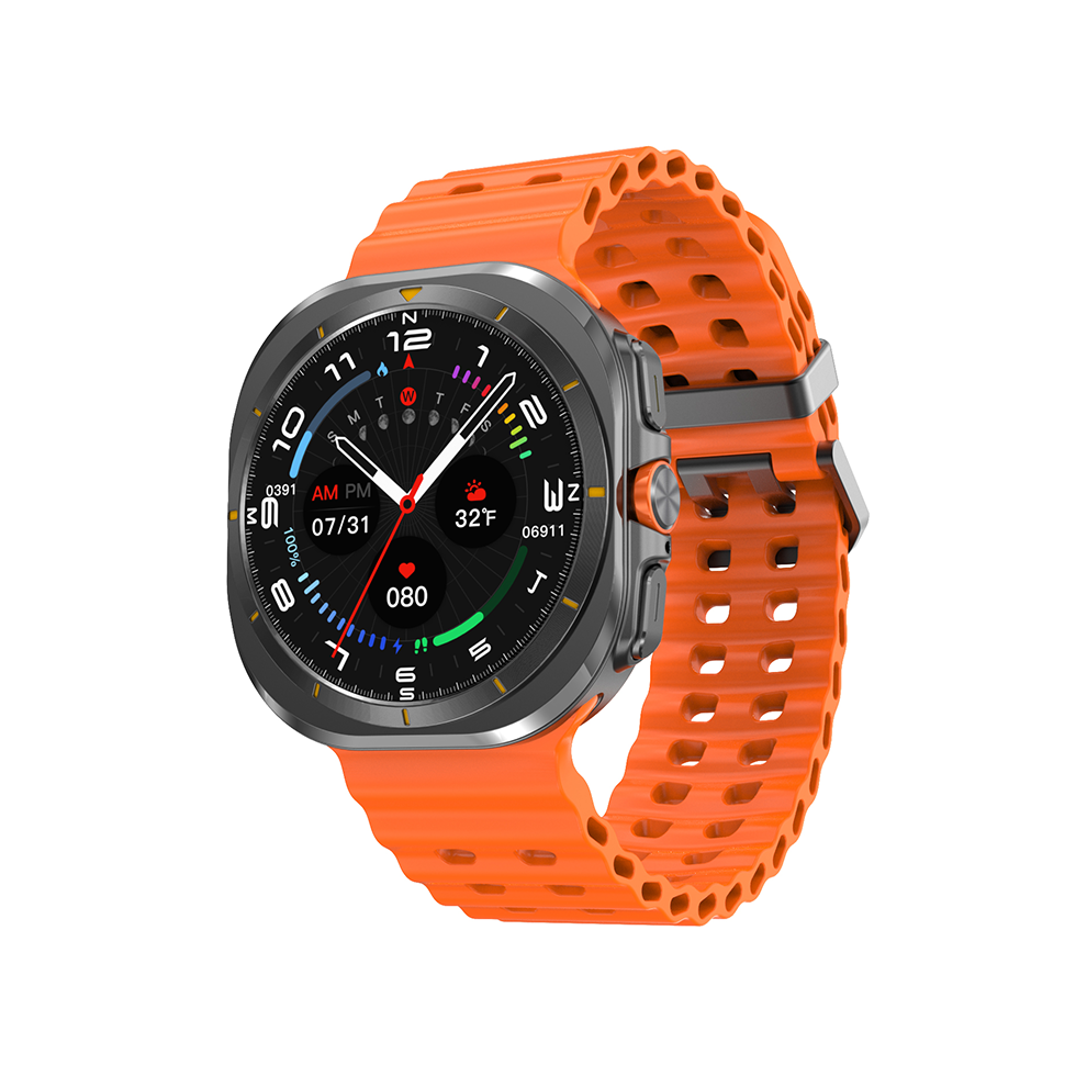 Chronus Smartwatch With Bluetooth Calling, Local Music And Video Download, 32Gb Storage, And Tws Earbuds Support(Orange) Orange 6976918024374