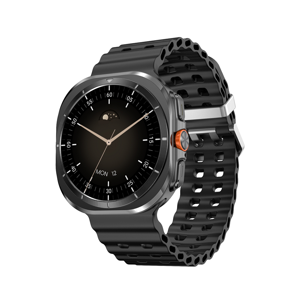 Chronus Smartwatch With Bluetooth Calling, Local Music And Video Download, 32Gb Storage, And Tws Earbuds Support(Black) Black 6976918024367