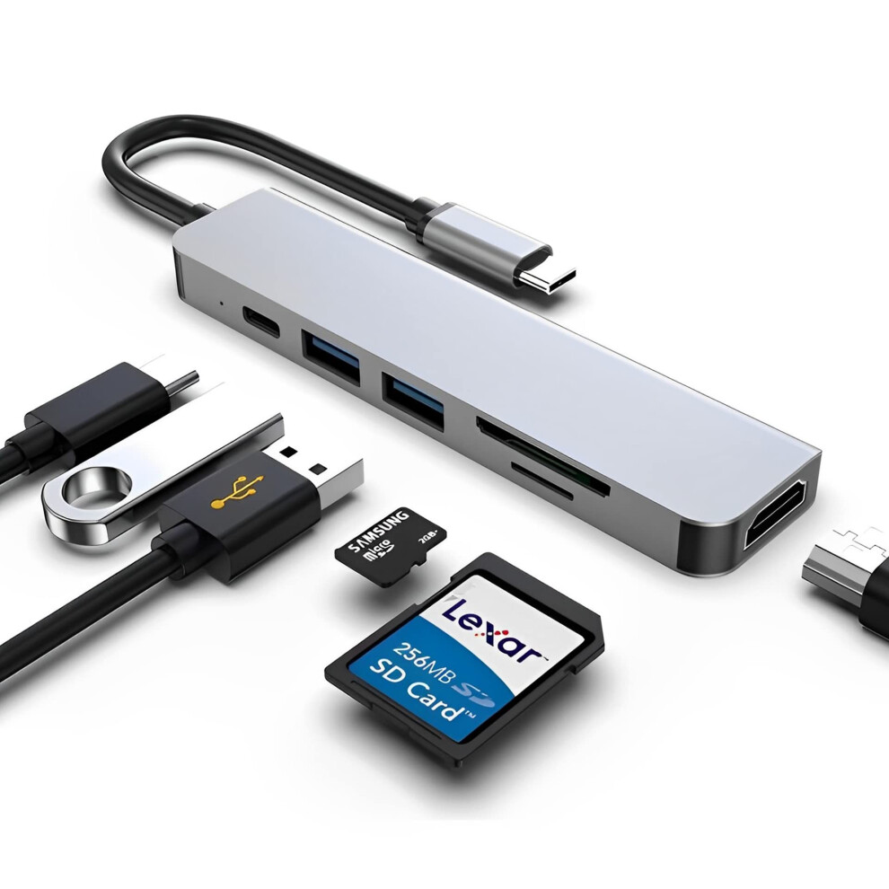 Chronus Usb C Docking Station, Hdmi To Usb C Adapter For Monitor, Usb-C Hub Hdmi Dongle For Laptop, Micro Sd Card Reader Usb C Dock For Chromebook, 6976918025463