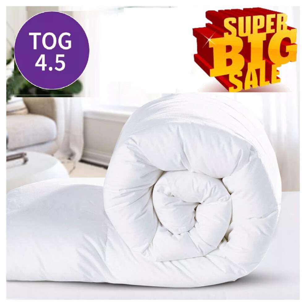 (Double) Summer Duvet Quilt 4.5 Tog Soft Anti-Allergy