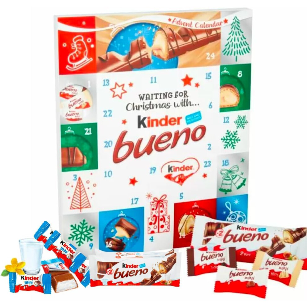 Kinder Bueno Advent Calendar Countdown 24 Days Christmas Gift - 167g