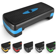 KAYMAN Exercise Stepper, Adjustable Fitness Step Platform, Blue, 2 Step