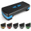 KAYMAN Exercise Stepper, Adjustable Fitness Step Platform, Blue, 2 Step 1