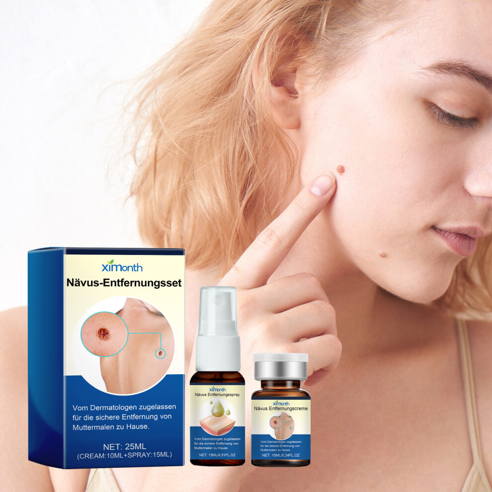 Skin Mole Ximonth Care Set With Gentle And Calming Spray For Radiant Skin Treatment Cream