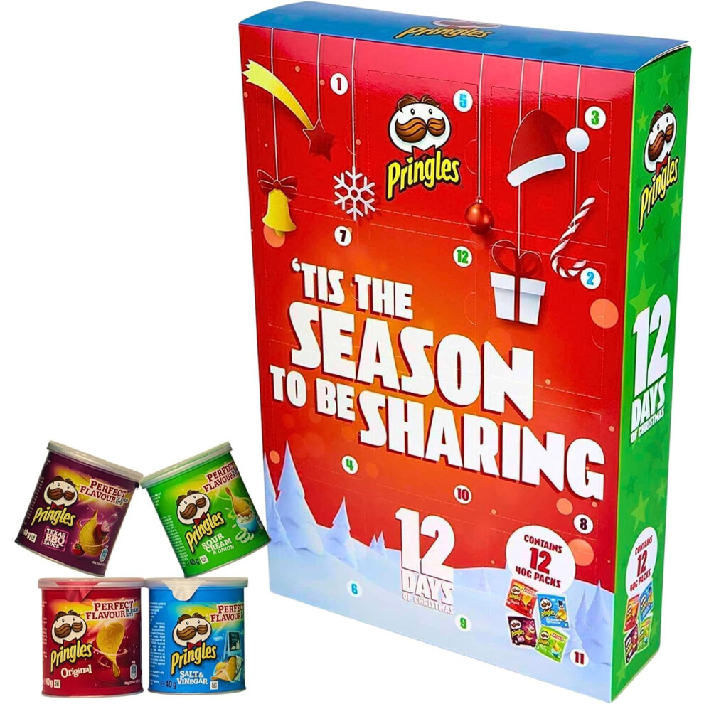 Pringles Advent Calendar Countdown 12 Days Christmas Gift - 40g