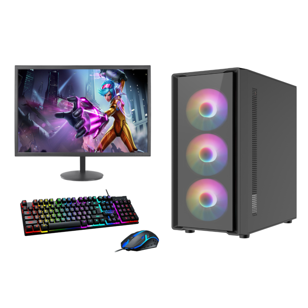 FCS Fast Gaming Intel Core i5-4570 16GB RAM 1TB HDD+128GB SSD PC Bundle &  22" Monitor