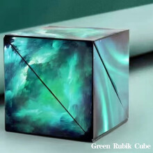 (Green) 3D Magne tic Magic Cube 72 Shapes Shifting Box Hand Flip Puzzle Anti Stress Toys