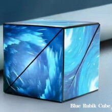 (Blue) 3D Magne tic Magic Cube 72 Shapes Shifting Box Hand Flip Puzzle Anti Stress Toys
