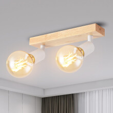 Modern Ceiling Light Indoor Led Spotlights 2 Rotatable and Tiltable Ceiling Spotlights E27 - Without Bulbs, White
