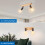 Modern Ceiling Light Indoor Led Spotlights 2 Rotatable and Tiltable Ceiling Spotlights E27 - Without Bulbs, Black 2