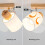 Modern Ceiling Lamp 2 Adjustable Spotlights, Wooden Ceiling Light Retro Ceiling Lamp Indoor Wall Light 2