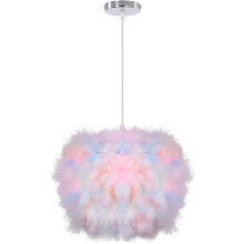 30CM Feather Pendant Light Colorful Feather Lampshade Modern Feather Ceiling Light for Living Room Bedroom Dining Room