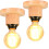 (2X) Retro Ceiling Light Simple Indoor Ceiling Lamp Wood Ceiling Light E27 for Bedroom Kitchen Hallway 1