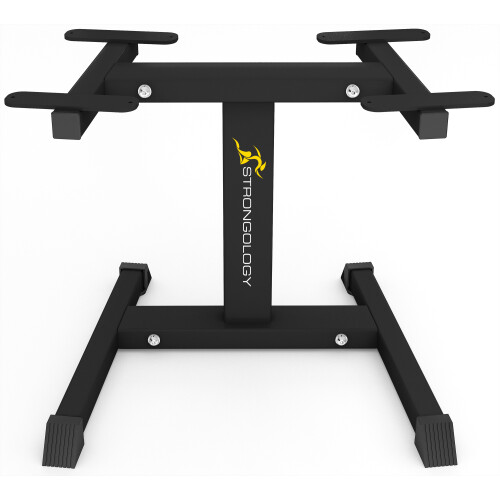 Strongology Durable Steel Adjustable Dumbbell Floor Stand, Space Saver Adjustable Weights Rack 2
