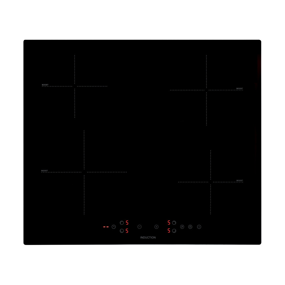 Willow WIH60TPI 60cm Induction Ceramic Hob, 4 Cooking Zones