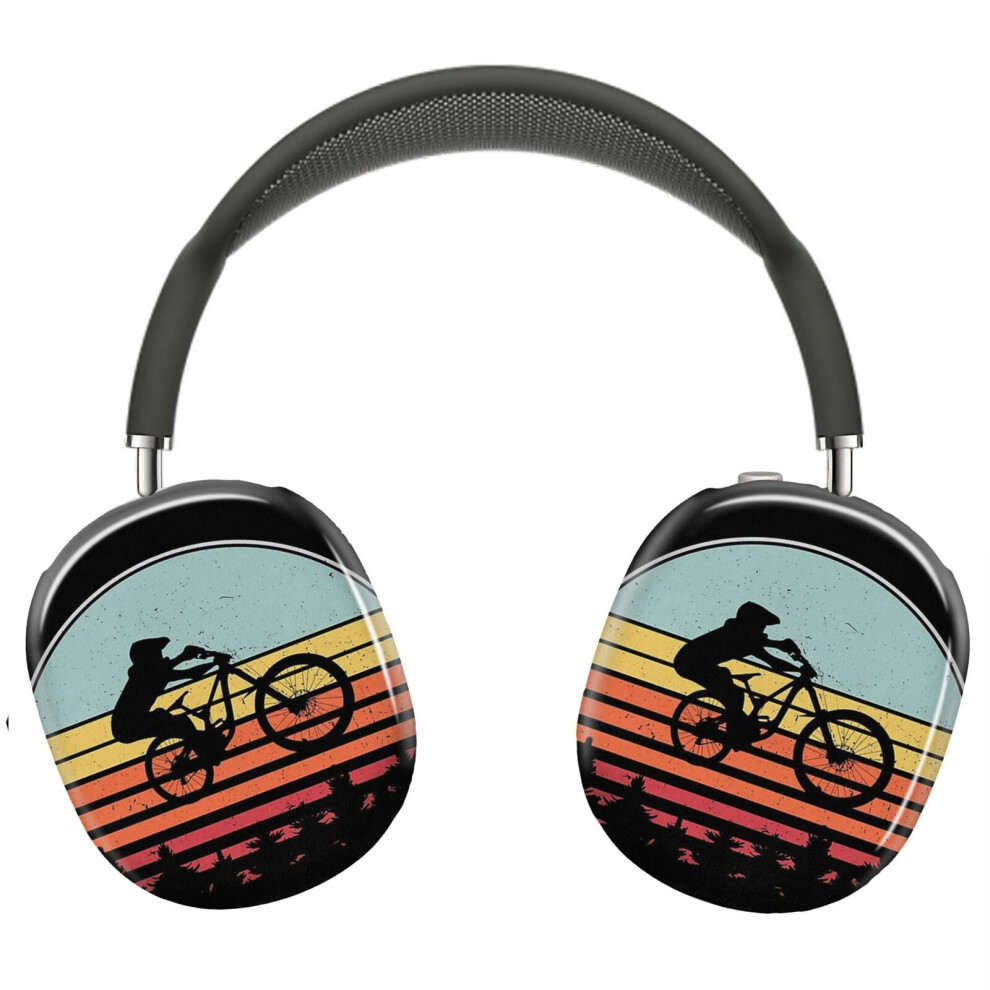 (Mountain Bike Vintage Down Hill Biking Gift_11429) Protective Cover For Airpods Max Headphones Aesthetic Print Snap On Cases 8841579094548