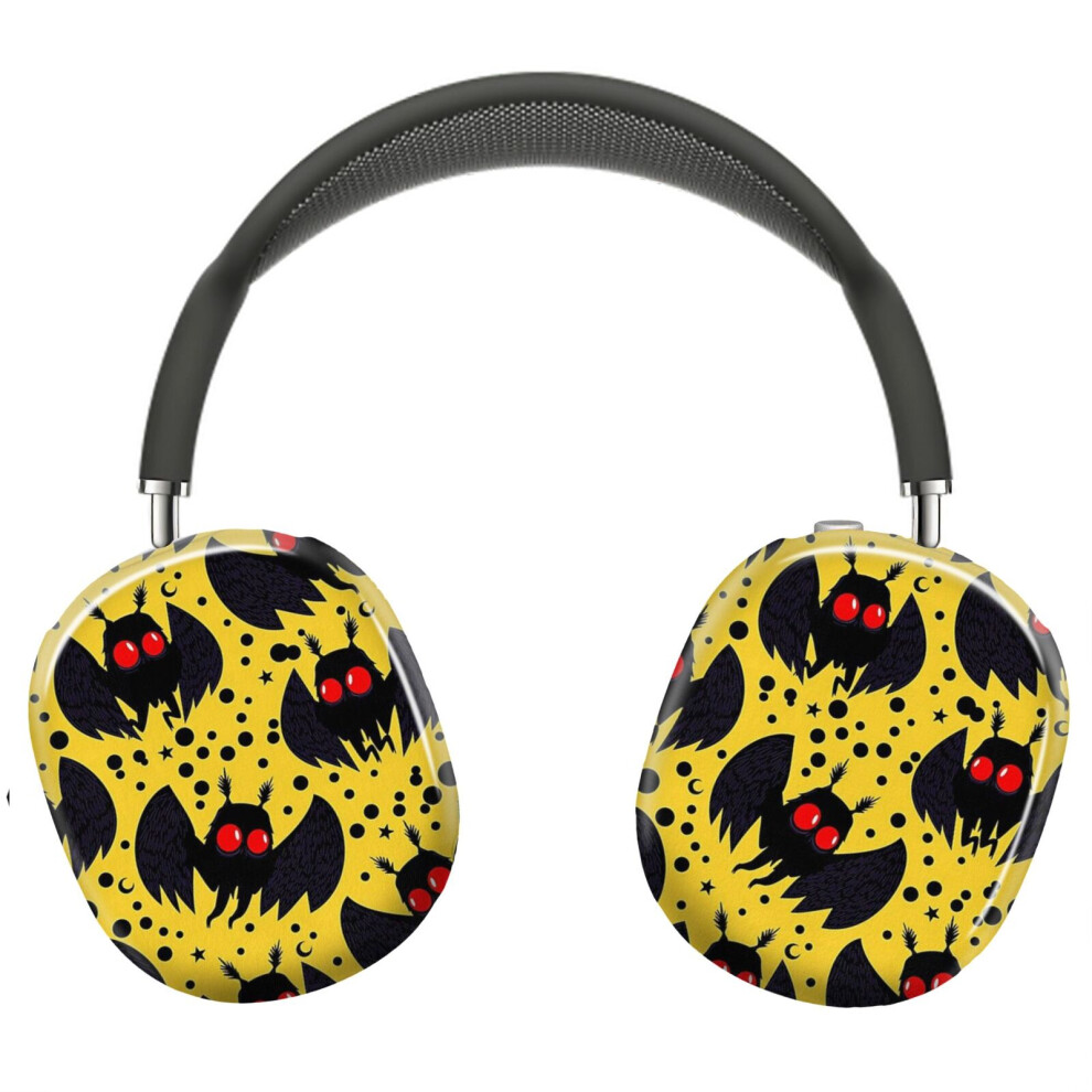 (Mothman Night_5478) Protective Cover For Airpods Max Headphones Aesthetic Print Snap On Cases Yellow 8841579094678
