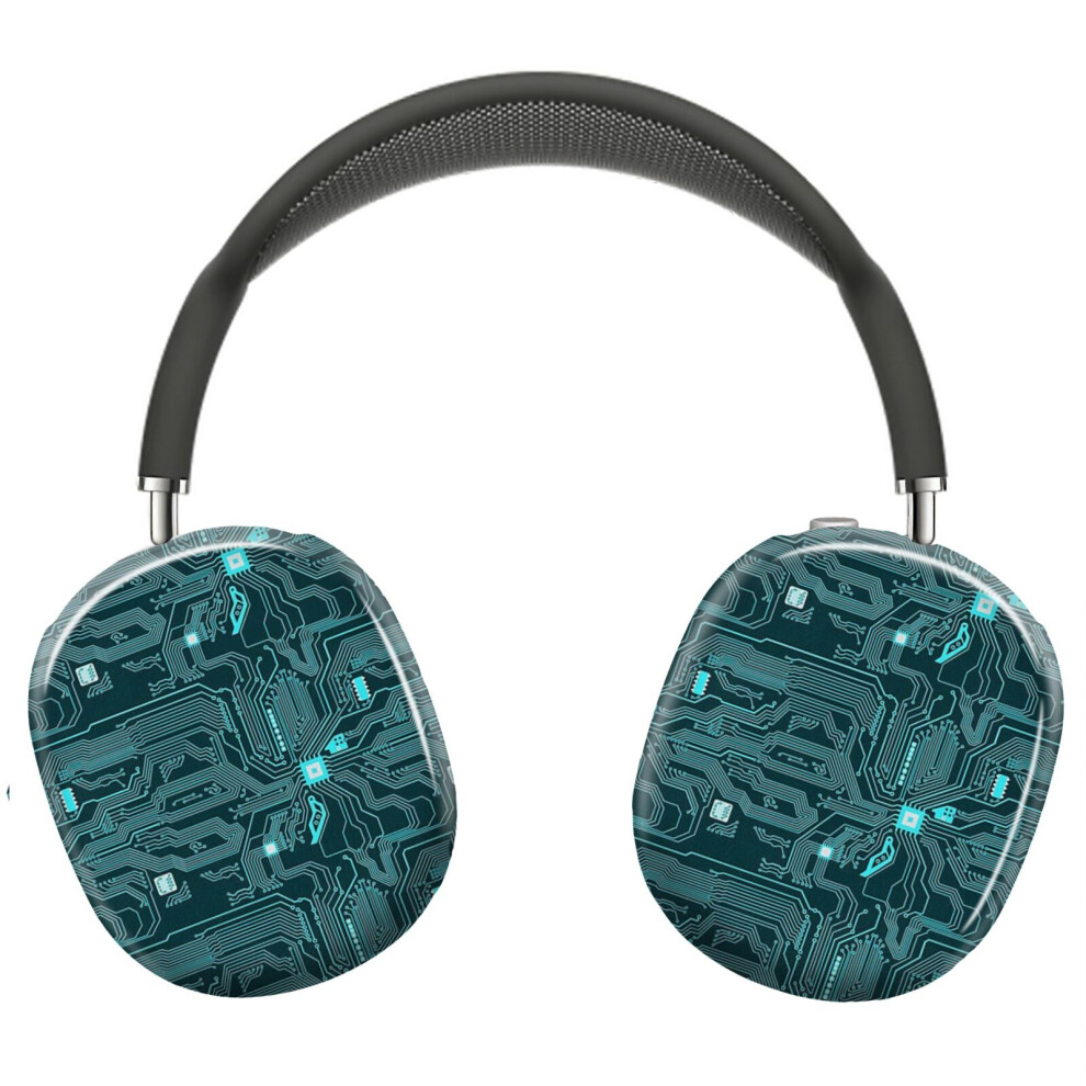 (Printed Circuit Board Blue_13956) Protective Cover For Airpods Max Headphones Aesthetic Print Snap On Cases 8841579095347